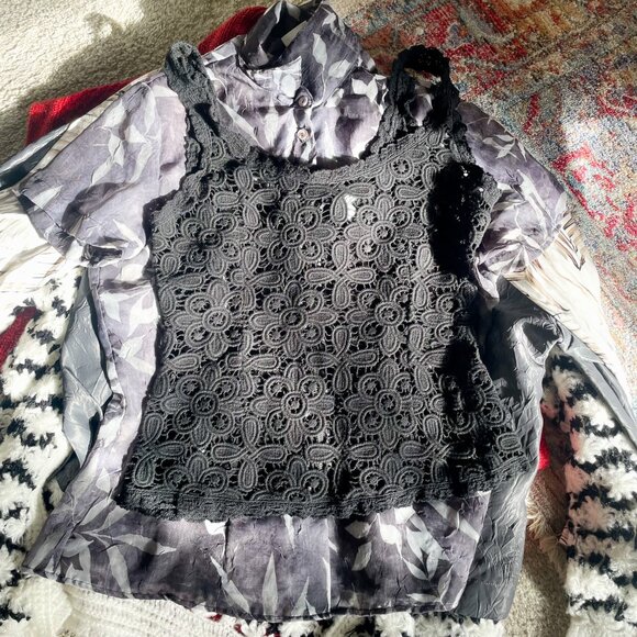 Y2K Whimsigoth & Witchy Boho 8 Piece Bundle Lot of Women's Tops, Medium - Large - Picture 4 of 8